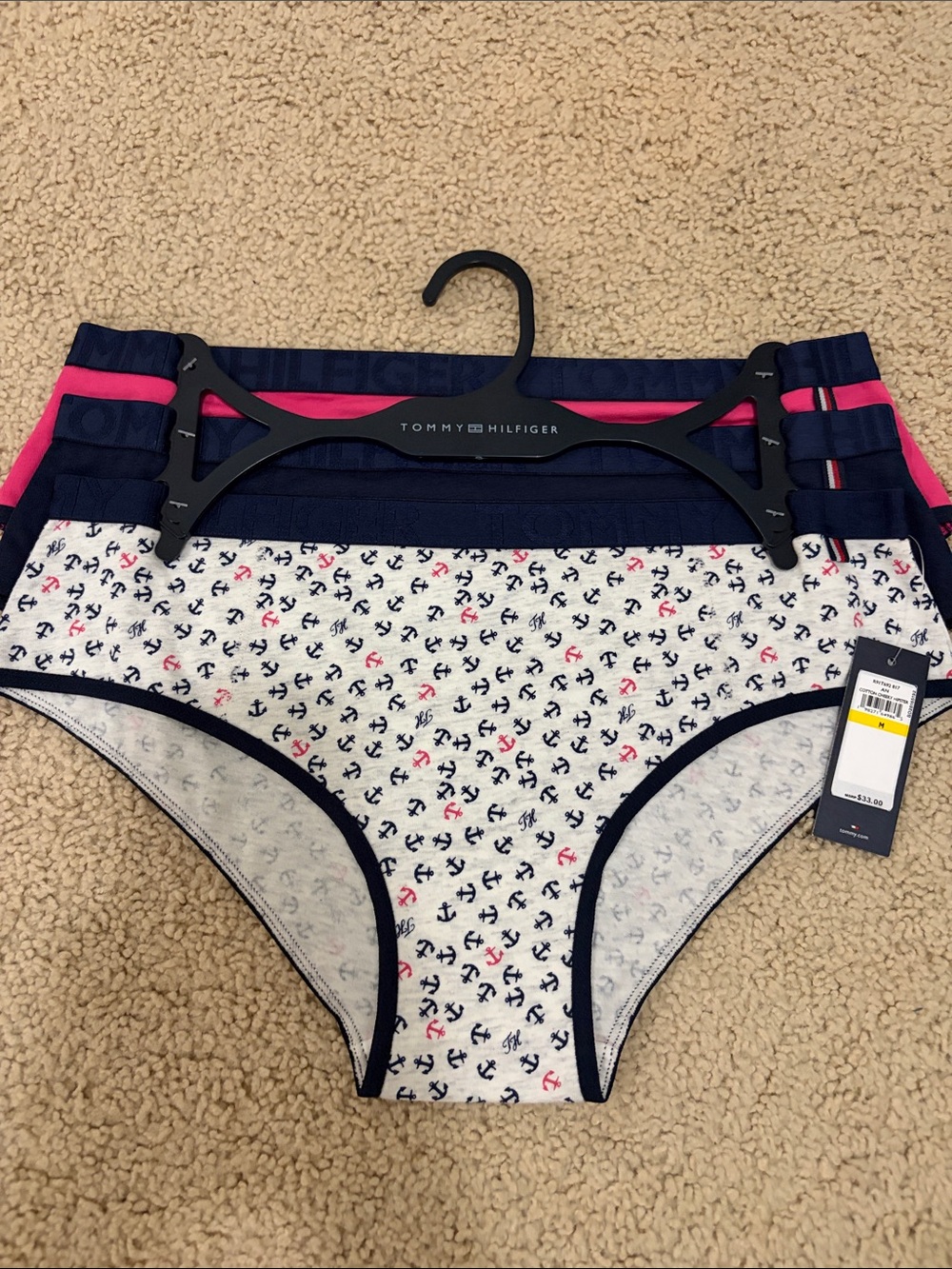 Tommy Hilfiger nwt brand new with tags set of 3 cheeky panties size M- mix color